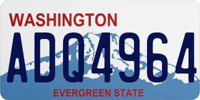 WA license plate ADQ4964