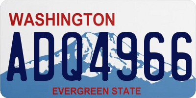 WA license plate ADQ4966