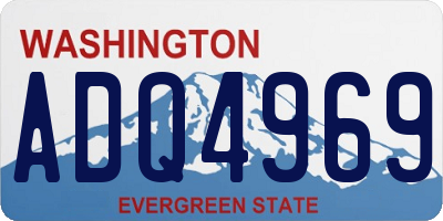 WA license plate ADQ4969