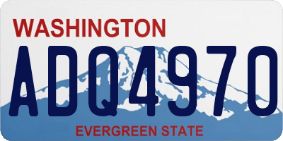 WA license plate ADQ4970