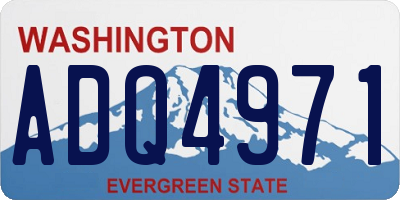 WA license plate ADQ4971