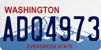 WA license plate ADQ4973