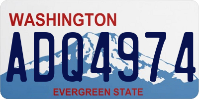 WA license plate ADQ4974