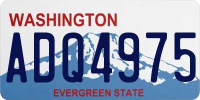 WA license plate ADQ4975