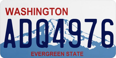 WA license plate ADQ4976