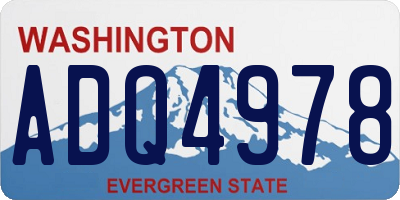 WA license plate ADQ4978