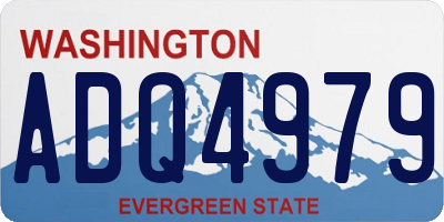 WA license plate ADQ4979