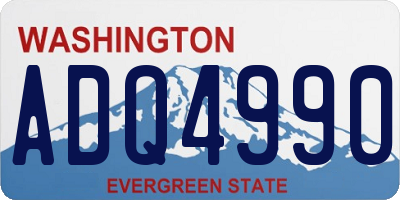 WA license plate ADQ4990
