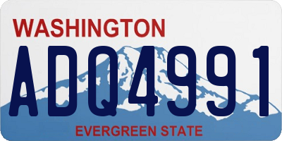 WA license plate ADQ4991