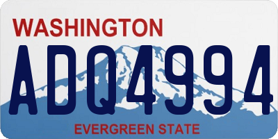 WA license plate ADQ4994