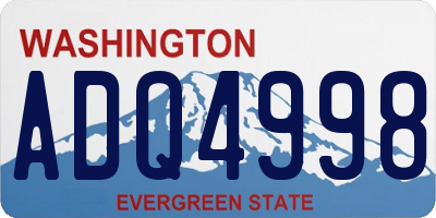 WA license plate ADQ4998