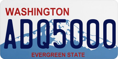 WA license plate ADQ5000