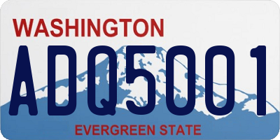 WA license plate ADQ5001