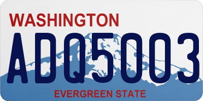 WA license plate ADQ5003