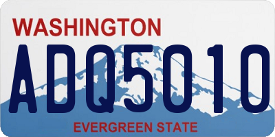 WA license plate ADQ5010