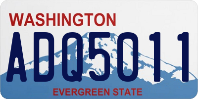 WA license plate ADQ5011