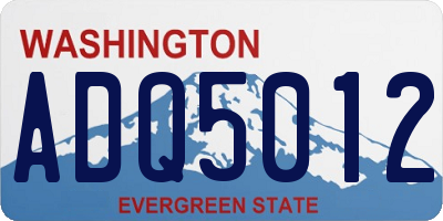 WA license plate ADQ5012