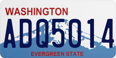 WA license plate ADQ5014