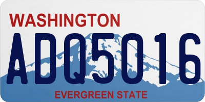 WA license plate ADQ5016