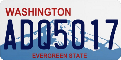 WA license plate ADQ5017