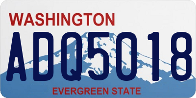 WA license plate ADQ5018
