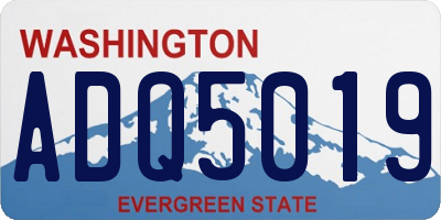 WA license plate ADQ5019