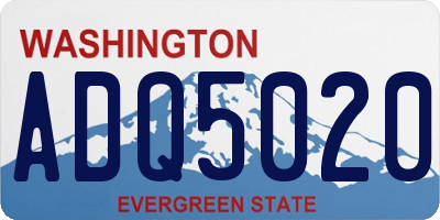 WA license plate ADQ5020
