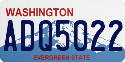 WA license plate ADQ5022