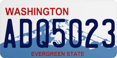 WA license plate ADQ5023