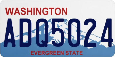 WA license plate ADQ5024
