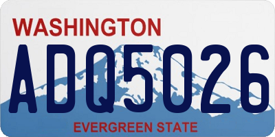 WA license plate ADQ5026