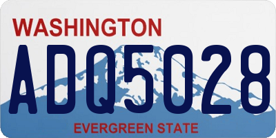 WA license plate ADQ5028