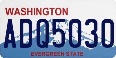 WA license plate ADQ5030