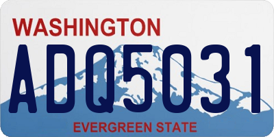 WA license plate ADQ5031