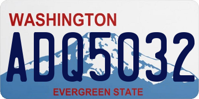 WA license plate ADQ5032