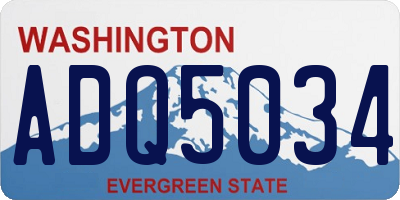WA license plate ADQ5034