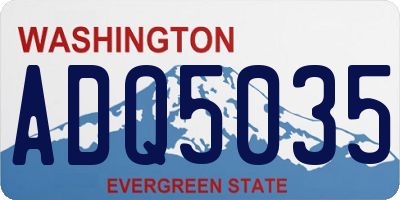 WA license plate ADQ5035