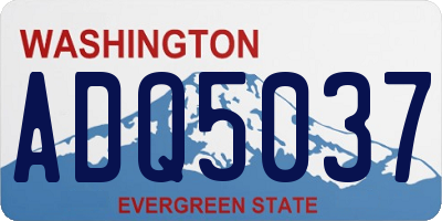 WA license plate ADQ5037