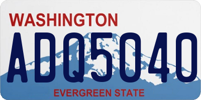 WA license plate ADQ5040