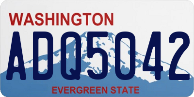 WA license plate ADQ5042