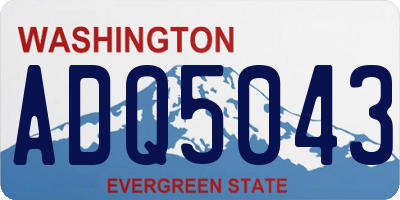 WA license plate ADQ5043
