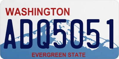 WA license plate ADQ5051