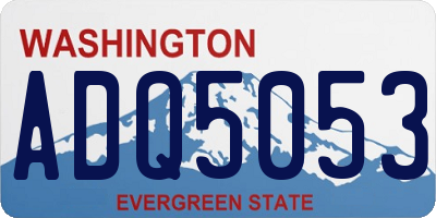 WA license plate ADQ5053