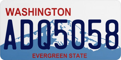 WA license plate ADQ5058