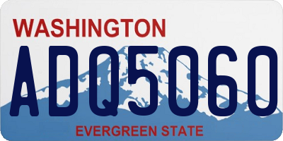 WA license plate ADQ5060