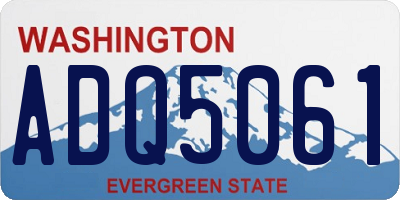 WA license plate ADQ5061