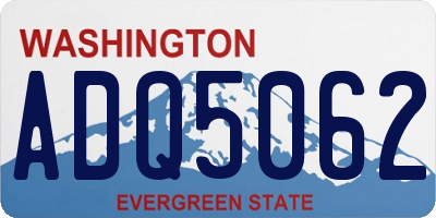 WA license plate ADQ5062