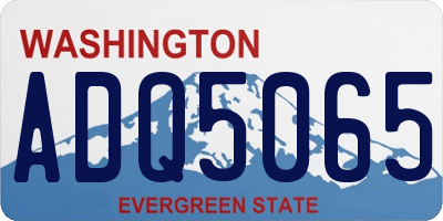 WA license plate ADQ5065