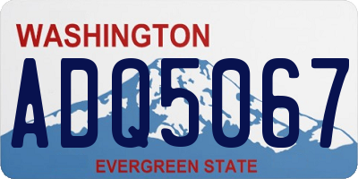 WA license plate ADQ5067