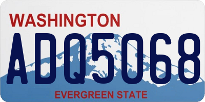 WA license plate ADQ5068